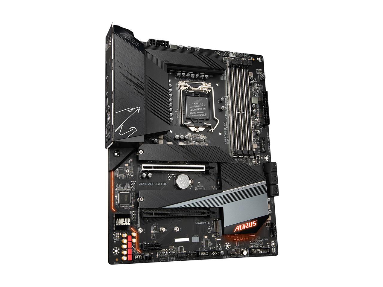 Gigabyte Z590 Aorus Elite Lga1200/ Intel Z590/ Ddr4/ Quad-Gpu & 2-Way Crossfire/ Sata3&Usb3.2/ M.2/ Atx Motherboard