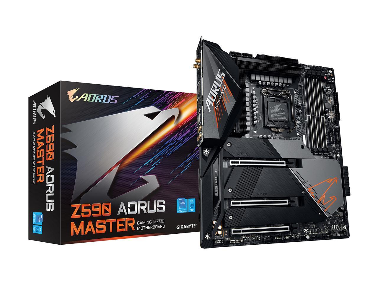 Gigabyte Z590 Aorus Master Lga 1200 Intel Z590 Atx Motherboard With Triple M.2, Pcie 4.0, Usb 3.2 Gen2X2 Type-C, Intel Wifi 6E, Aquantia 10Gbe Lan