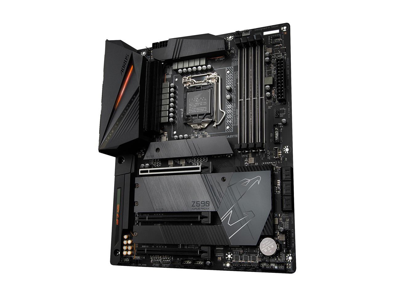 Gigabyte Z590 Aorus Pro Ax Lga 1200 Intel Z590 Atx Motherboard With 4 X M.2, Pcie 4.0, Usb 3.2 Gen2X2 Type-C, Intel Wifi 6, 2.5Gbe Lan