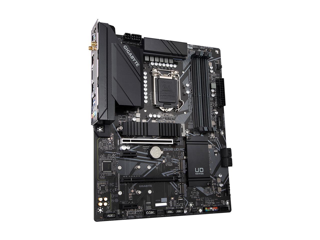 Gigabyte Z590 Ud Ac Lga 1200 Intel Z590 Atx Motherboard With Triple M.2, Pcie 4.0, Usb 3.2 Gen 2, Intel Wireless-Ac, 2.5Gbe Lan