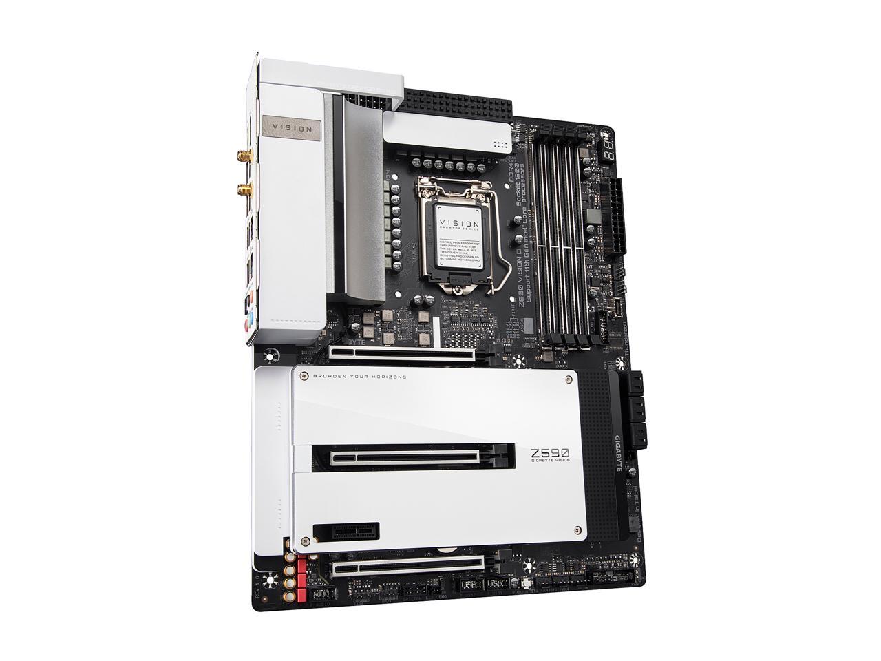 Gigabyte Z590 Vision D Socket Lga1200/ Intel Z590/ Ddr4/ Quad-Gpu & 2-Way Crossfire/ Sata3&Usb3.2/ M.2/ Wifi&Bluetooth/ Atx Motherboard