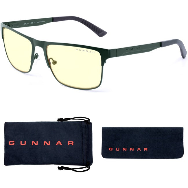 Gunnar Gaming & Computer Glasses - Pendleton, Moss, Amber Tint