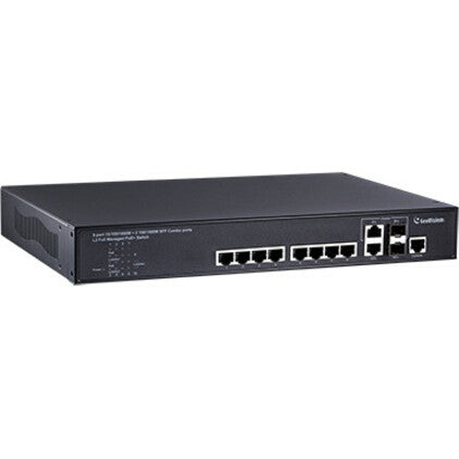 GeoVision 8-Port Gigabit 802.3at Web Management Layer 2+ Fully Managed PoE Switch GV-POE0812