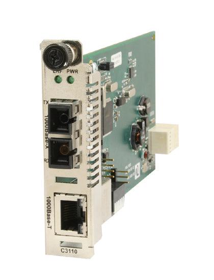 Gigabit Ethernet Fiber Converter - 1000Base-T to 1000Base-SX Media Converter | TecISoft C3110-1013