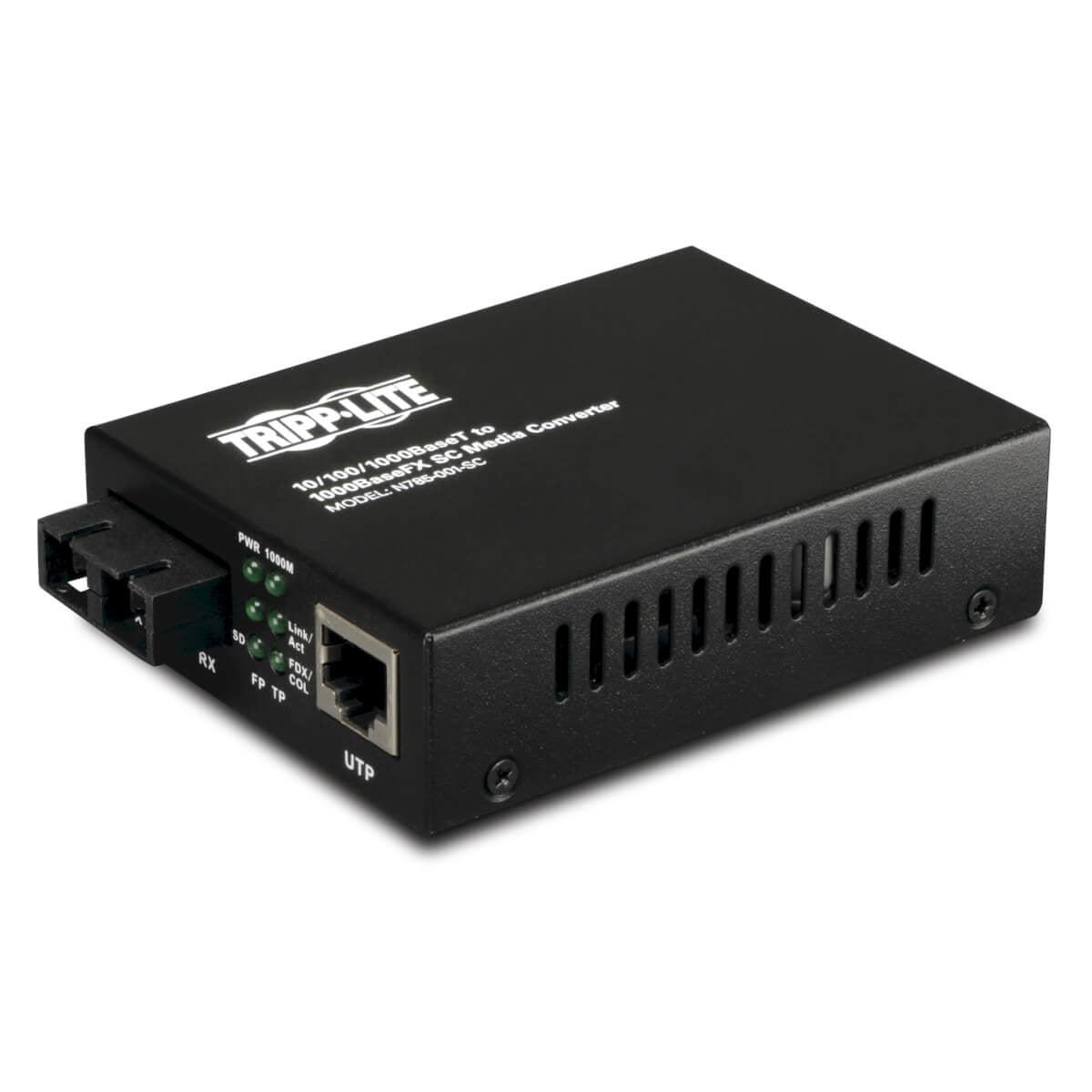 Gigabit Ethernet Media Converter - 10/100/1000 SC Multimode Fiber | Tripp Lite by Eaton N785-001-SC