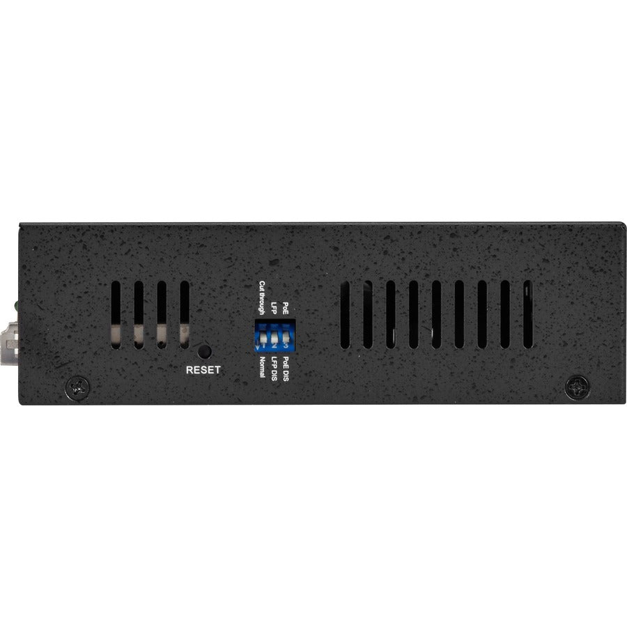 Gigabit Ethernet PoE Media Converter 10/100/1000 Mbps Copper to Multimode Fiber Black Box LPS500A-MM-LC-R3 | TecISoft