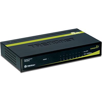 Gigabit Ethernet Switch - 8-Port GREENnet Mini Switch | TRENDnet TEG-S80G
