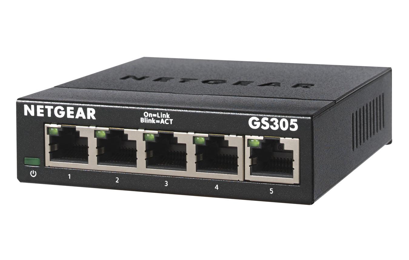 Gigabit Ethernet Switch - Netgear 300 Series 5-Port Unmanaged Switch (GS305-300PAS)
