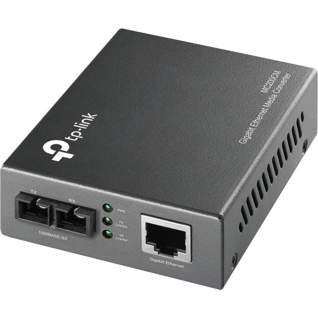 Gigabit Multi-Mode Media Converter 1000BASE-SX - SC Fiber Ethernet | TecISoft MC200CM