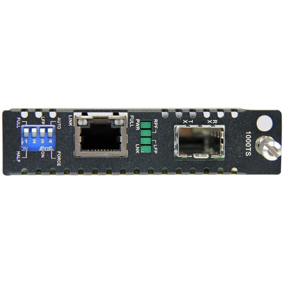 Gigabit SFP Fiber Media Converter Card Module for Chassis - StarTech ET91000SFP2C