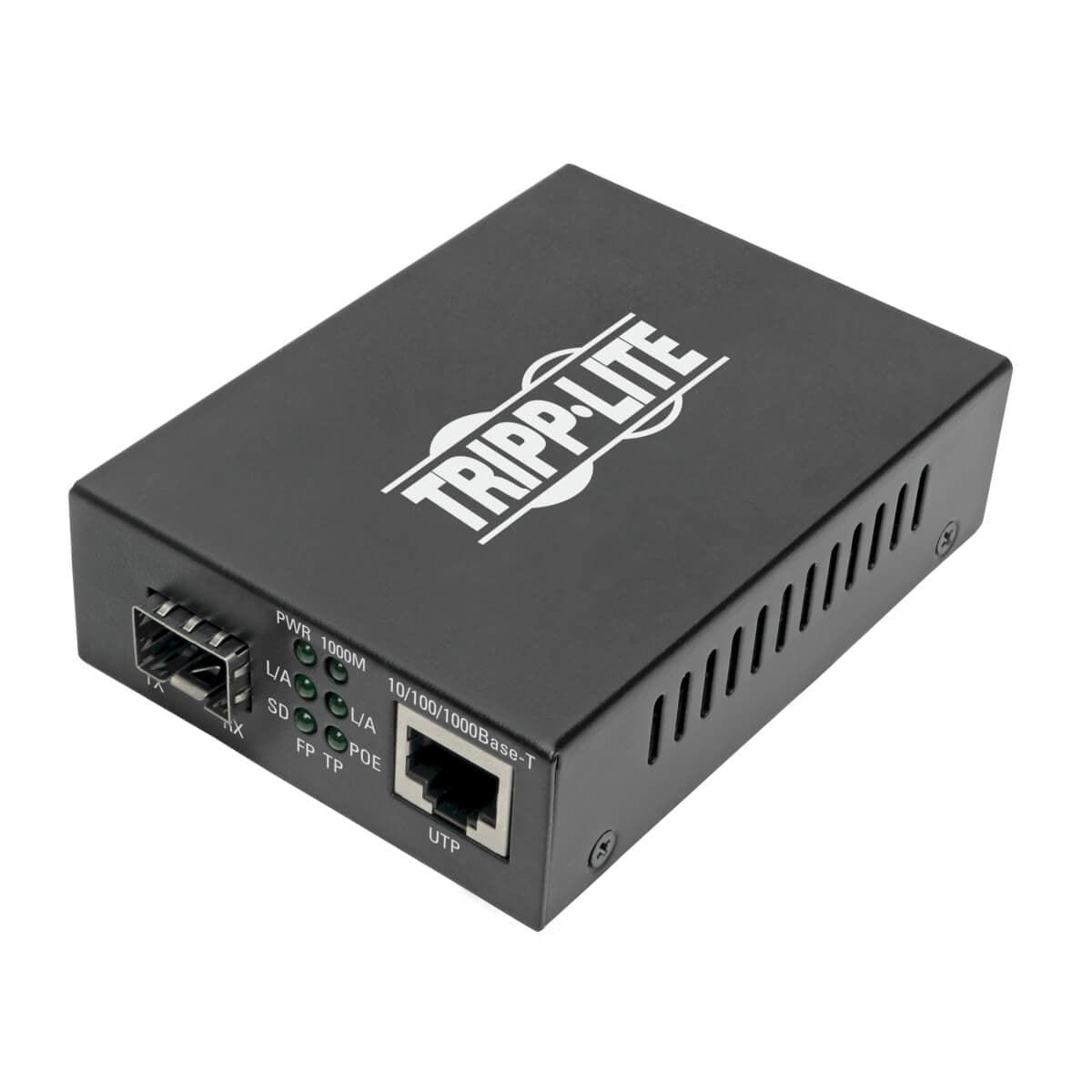 Gigabit SFP Fiber to Ethernet Media Converter, POE+ - 10/100/1000 Mbps N785-P01-SFP