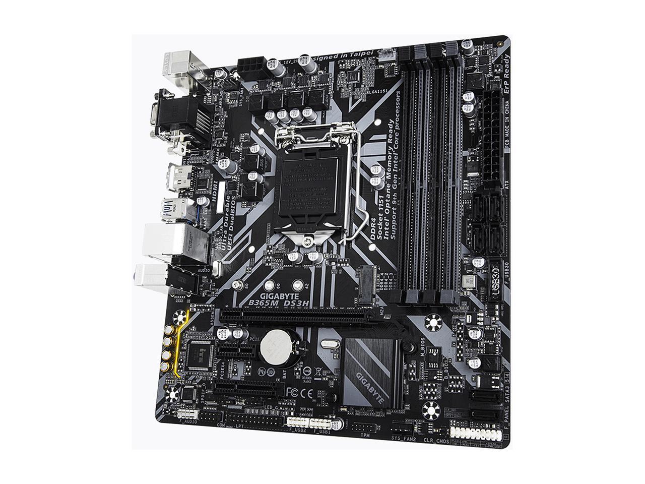 Gigabyte B365M Ds3H Lga 1151 (300 Series) Intel B365 Sata 6Gb/S Micro Atx Intel Motherboard B365M Ds3H