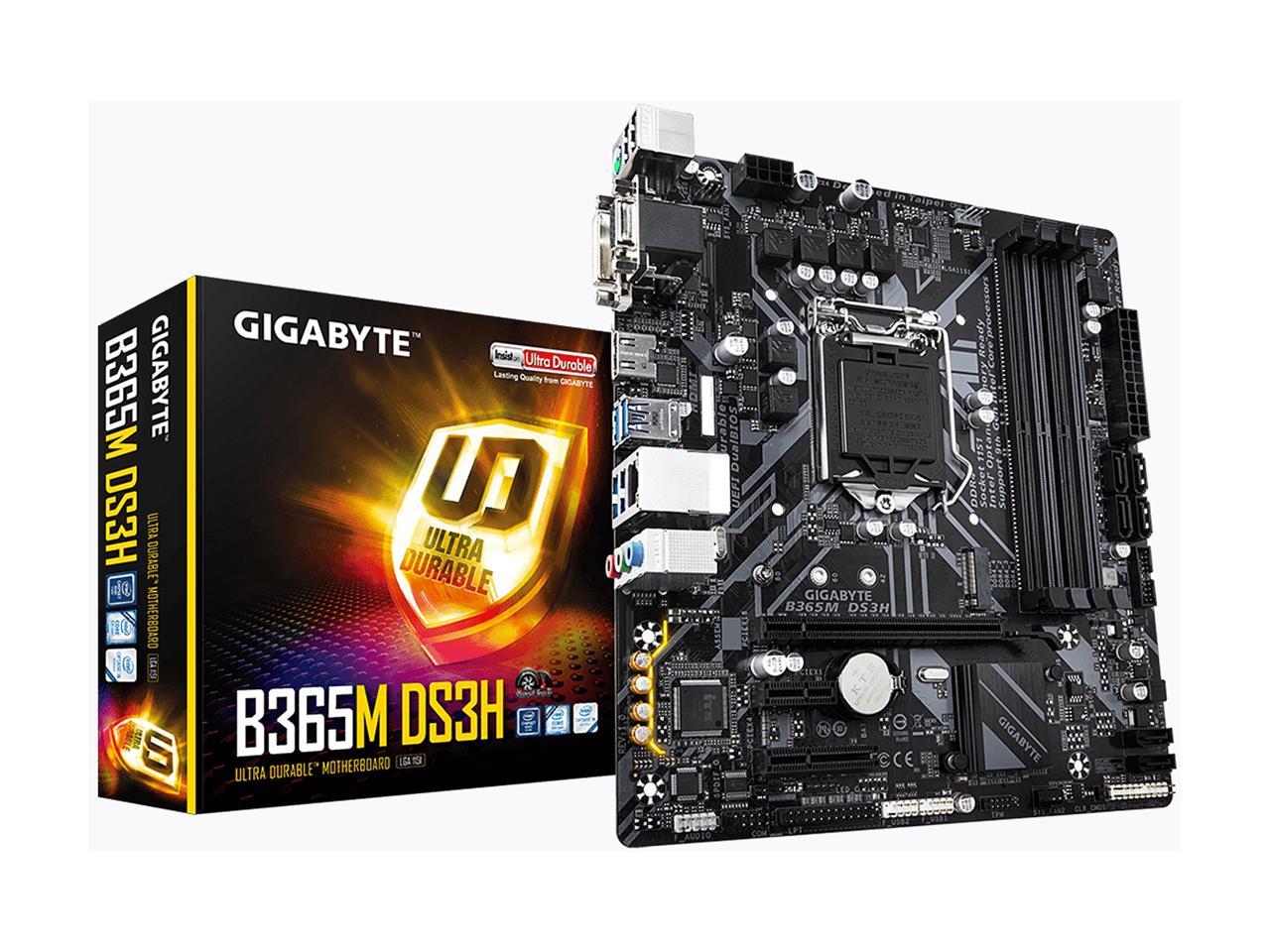 Gigabyte B365M Ds3H Lga 1151 (300 Series) Intel B365 Sata 6Gb/S Micro Atx Intel Motherboard B365M Ds3H
