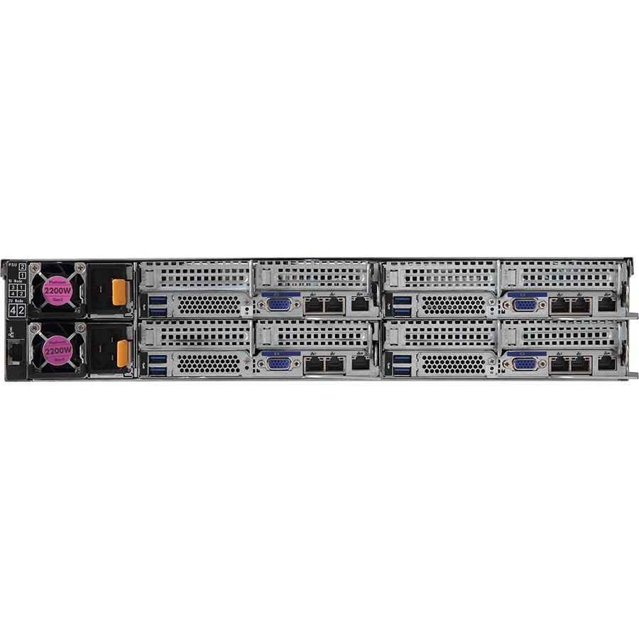 Gigabyte H261-Z60 Barebone System - 2U Rack-mountable - Socket SP3 - 2 x Processor Support