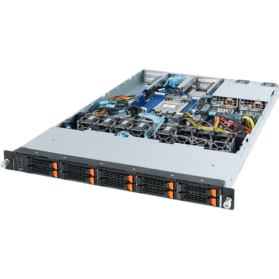 Gigabyte R162-Z10 Barebone System - 1U Rack-mountable - Socket SP3 - 1 x Processor Support