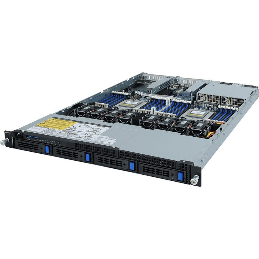 Gigabyte R182-Z90 Barebone System - 1U Rack-mountable - Socket SP3 - 2 x Processor Support