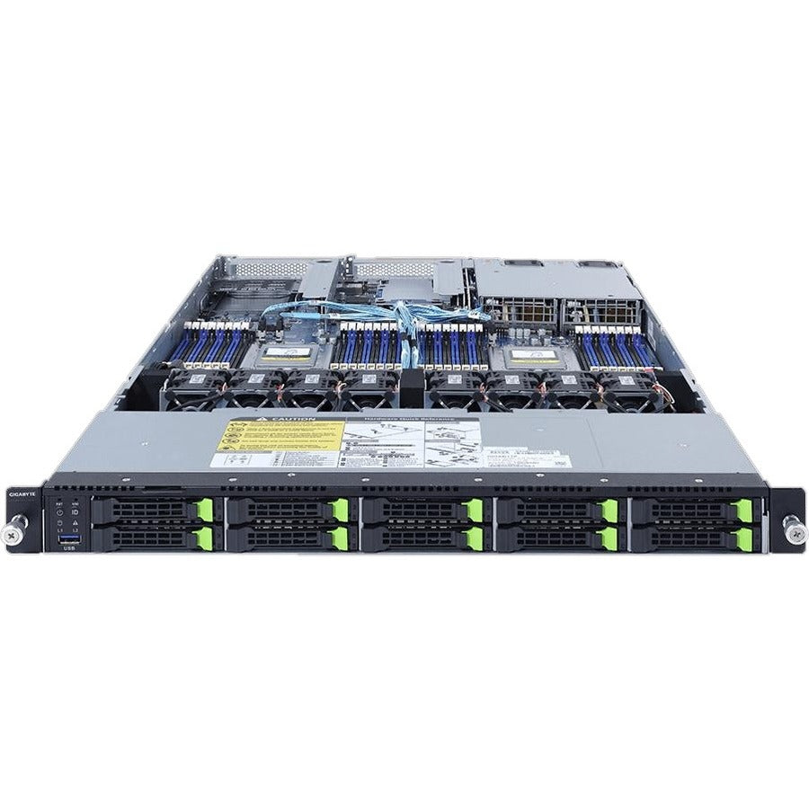 Gigabyte R182-Z93 Barebone System - 1U Rack-mountable - Socket SP3 - 2 x Processor Support