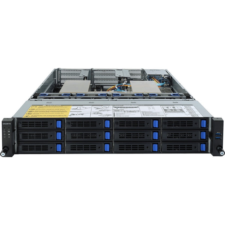 Gigabyte R282-Z90 Barebone System - 2U Rack-mountable - Socket SP3 - 2 x Processor Support