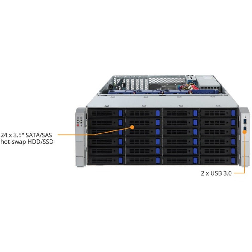 Gigabyte S451-3R0 Barebone System - 4U Rack-mountable - Socket P LGA-3647 - 2 x Processor Support