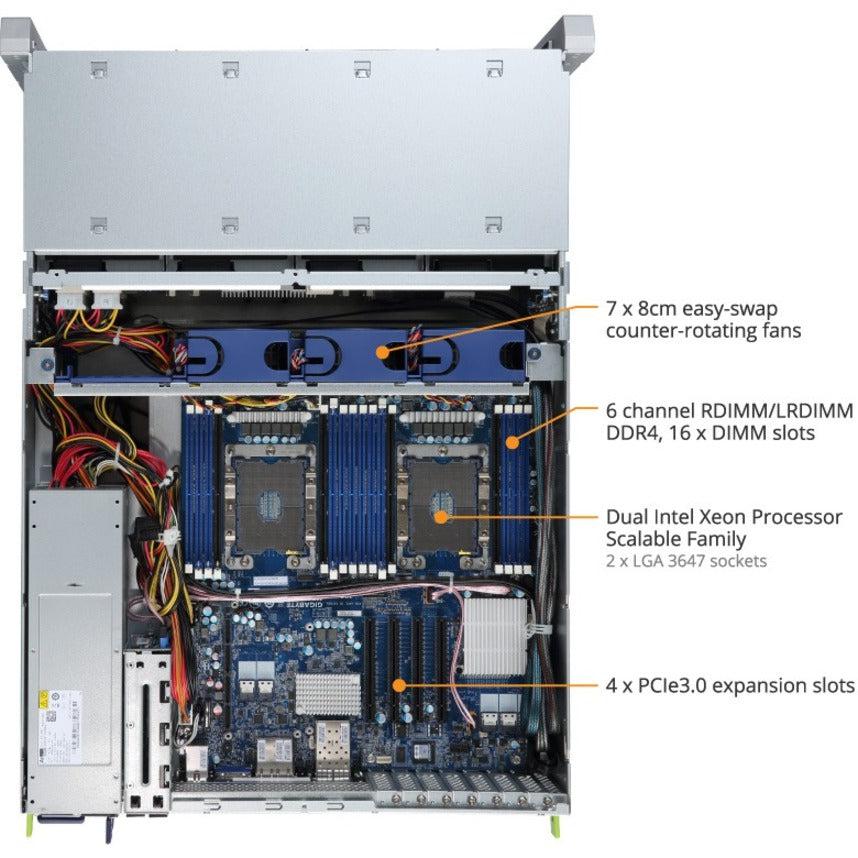 Gigabyte S451-3R0 Barebone System - 4U Rack-mountable - Socket P LGA-3647 - 2 x Processor Support