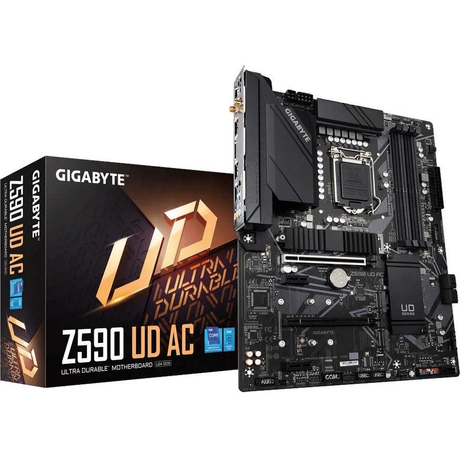 Gigabyte Z590 Ud Ac Lga 1200 Intel Z590 Atx Motherboard With Triple M.2, Pcie 4.0, Usb 3.2 Gen 2, Intel Wireless-Ac, 2.5Gbe Lan