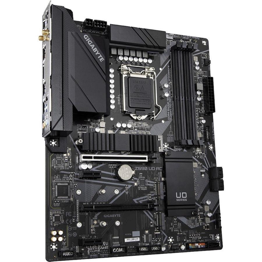 Gigabyte Z590 Ud Ac Lga 1200 Intel Z590 Atx Motherboard With Triple M.2, Pcie 4.0, Usb 3.2 Gen 2, Intel Wireless-Ac, 2.5Gbe Lan