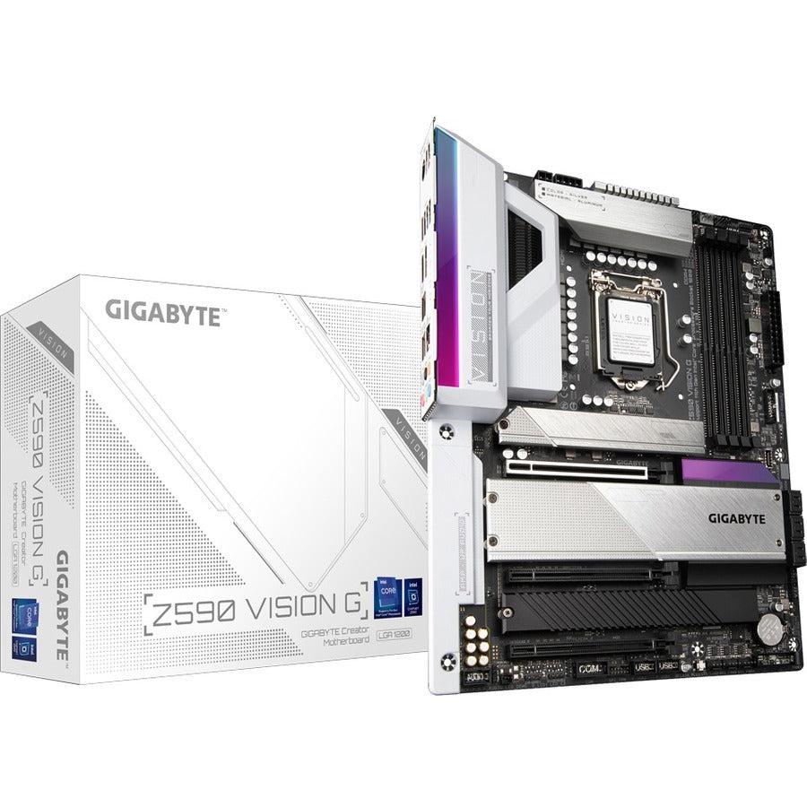 Gigabyte Z590 Vision G Lga 1200 Intel Z590 Atx Motherboard With 4 X M.2, Pcie 4.0, Usb 3.2 Gen2X2 Type-C, 2.5Gbe Lan