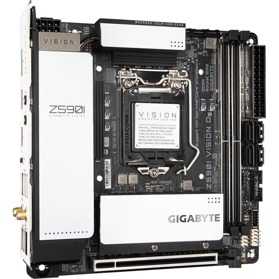 Gigabyte Z590I Vision D Socket Lga1200/ Intel Z590/ Ddr4/ Sata3&Usb3.2/ M.2/ Wifi&Bluetooth/ Mini-Itx Motherboard