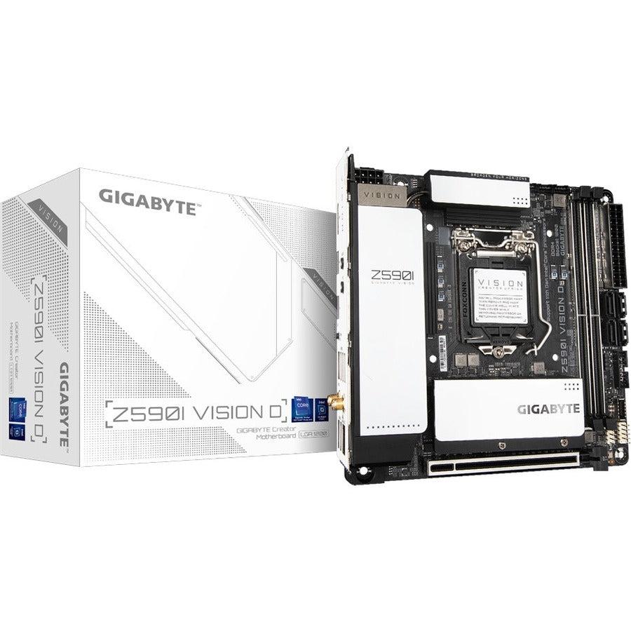 Gigabyte Z590I Vision D Socket Lga1200/ Intel Z590/ Ddr4/ Sata3&Usb3.2/ M.2/ Wifi&Bluetooth/ Mini-Itx Motherboard