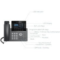 Grandstream GRP2615 IP Phone - Corded - Corded/Cordless - Wi-Fi, Bluetooth - Desktop, Wall Mountable