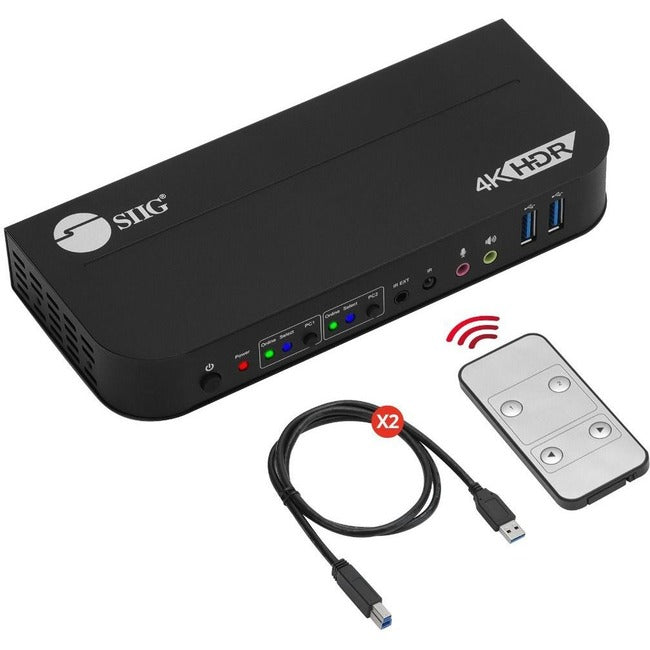 HDMI 4K KVM Switch - 2x1 USB 3.0 Remote Control | SIIG CE-KV0E11-S1