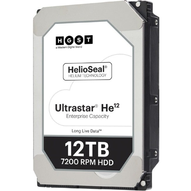 HGST Ultrastar He12 12 TB Hard Drive - Internal - SAS (12Gb/s SAS) - 3.5 Carrier" 1EX1007