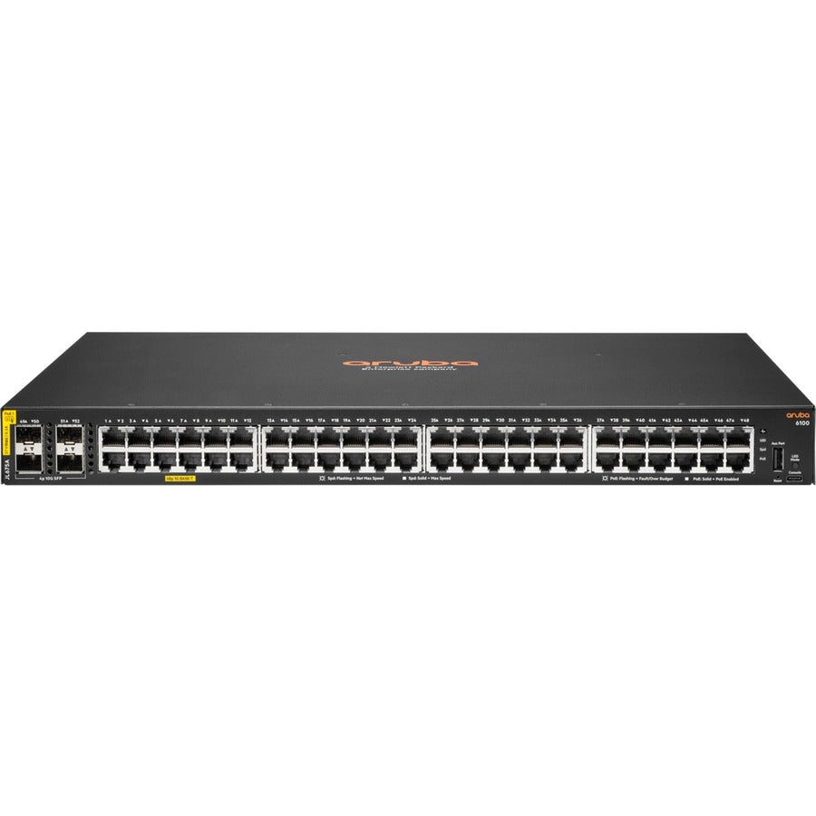HPE 6100 48G Class4 PoE 4SFP+ 370W Switch JL675A#ABB