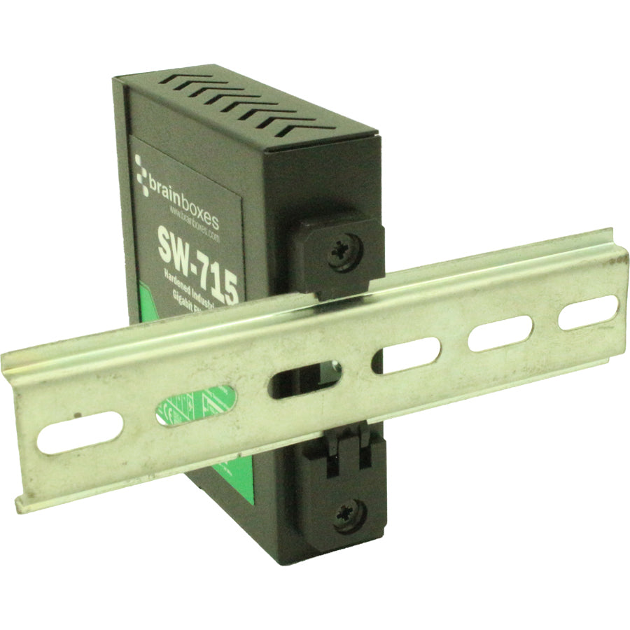 Brainboxes Hardened Industrial 5 Port Gigabit Ethernet Switch DIN Rail Mountable SW-715