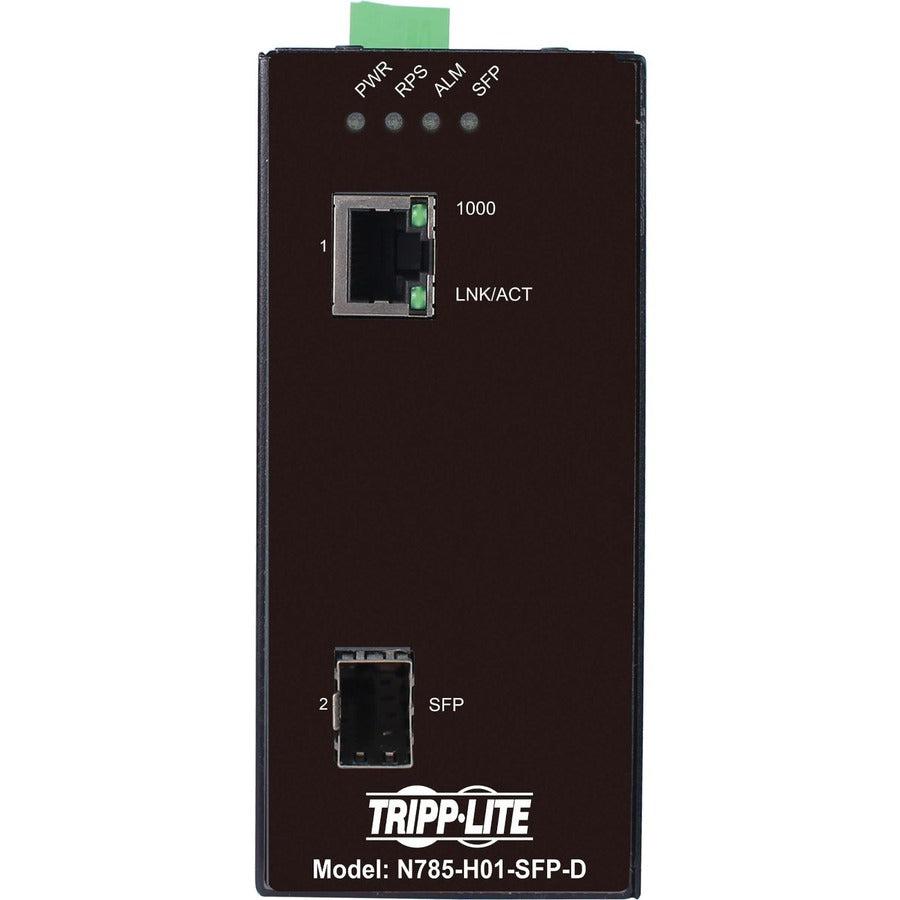 Hardened Media Converter - Industrial Gigabit Ethernet to Fiber | Tecisoft N785-H01-SFP-D