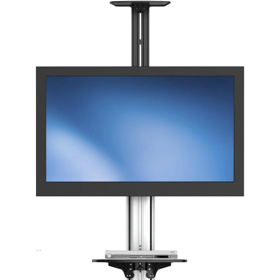 Height Adjustable TV Cart - Mobile Display Mount with Lockable Wheels | TeciSoft STNDMTV70