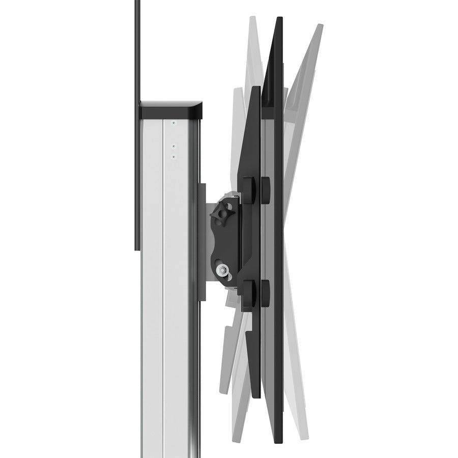 Height Adjustable TV Cart - Mobile Display Mount with Lockable Wheels | TeciSoft STNDMTV70