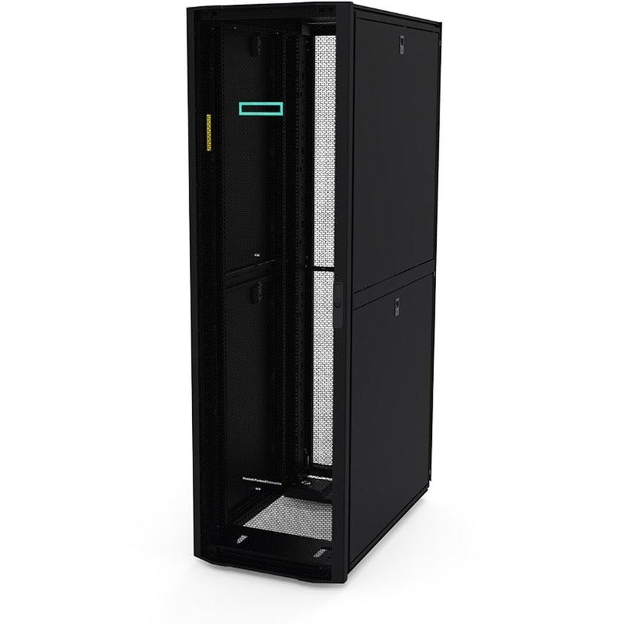 Hewlett Packard Enterprise 42U 600Mmx1075Mm G2 Kitted Advanced Shock Rack With Side Panels And Baying Freestanding Rack Black