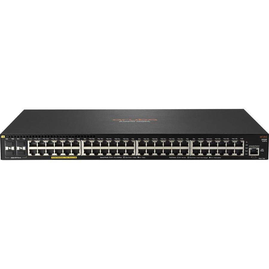 Hewlett Packard Enterprise Aruba 2930F 48G Poe+ 4Sfp 740W Managed L3 Gigabit Ethernet (10/100/1000) Power Over Ethernet (Poe) 1U Grey