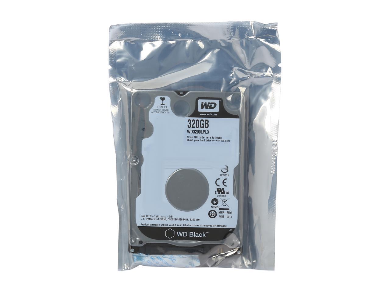 High Performance Mobile Hard Drive 320GB - WD Black 7200 RPM SATA | Western Digital WD3200LPLX