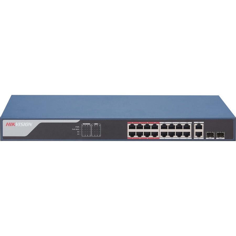 Hikvision Digital Technology Ds-3E1318P-Ei Network Switch Fast Ethernet (10/100) Power Over Ethernet (Poe) Blue