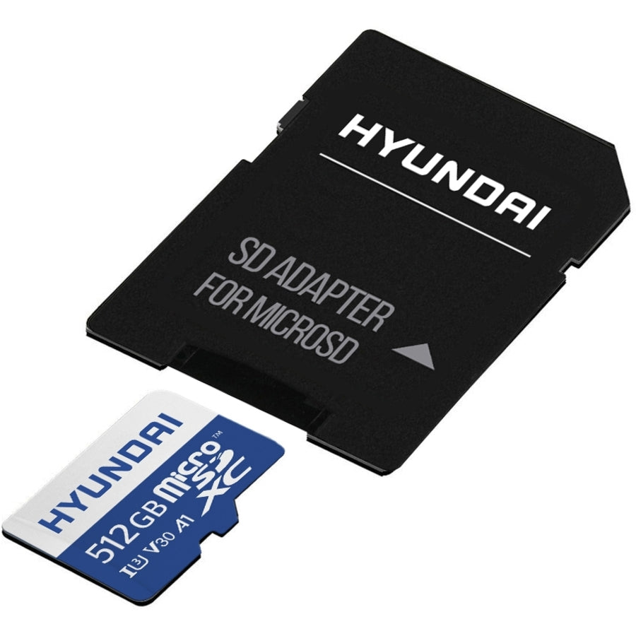Hyundai 512GB microSDXC UHS-1 Memory Card with Adapter, 95MB/s (U3) 4K Video, Ultra HD, A1, V30 SDC512GU3