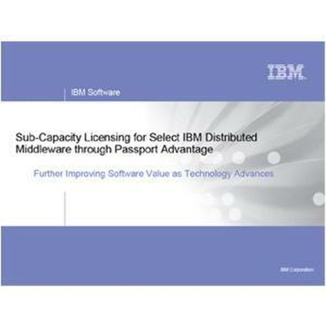 IBM WebSphere Application Server - Software Subscription and Support Renewal - 1 Value Unit - 1 Year E025QLL-BL