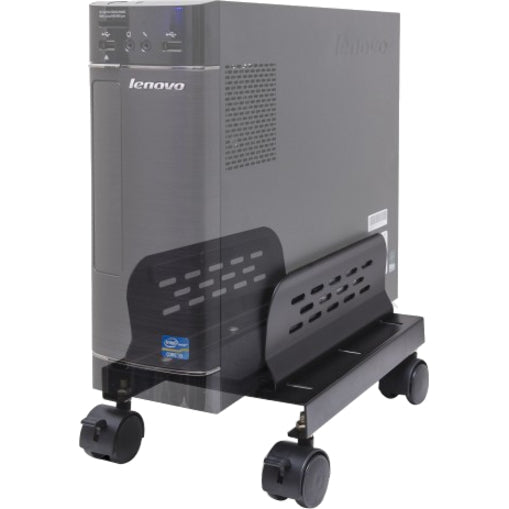 IO Crest Slim PC or UPS Metal Floor Stand with Adjustable Width and Caster Wheels SY-ACC65093