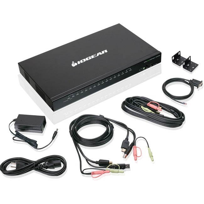 IOGEAR 16-Port USB HDMI KVM Switch with Audio (TAA) - Multi-Server Control Solution | TecISoft GCS1816H