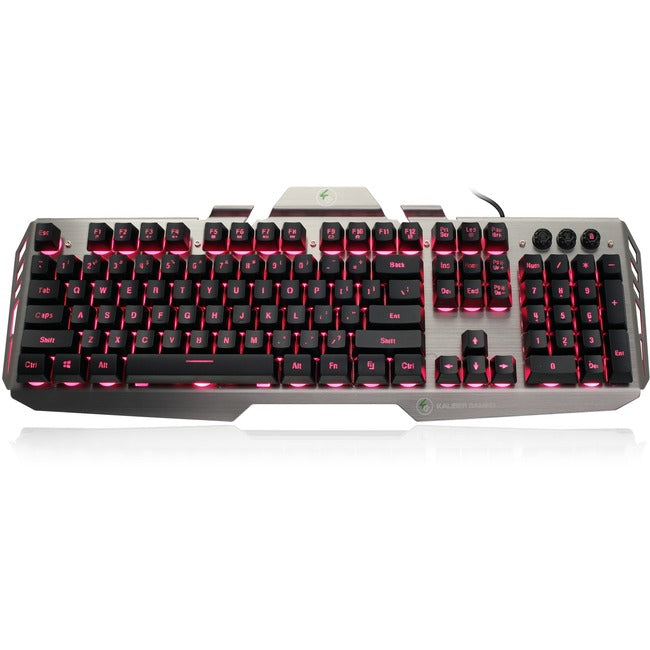 IOGEAR Aluminum Gaming Keyboard w/LED Backlight GKB704L-BK