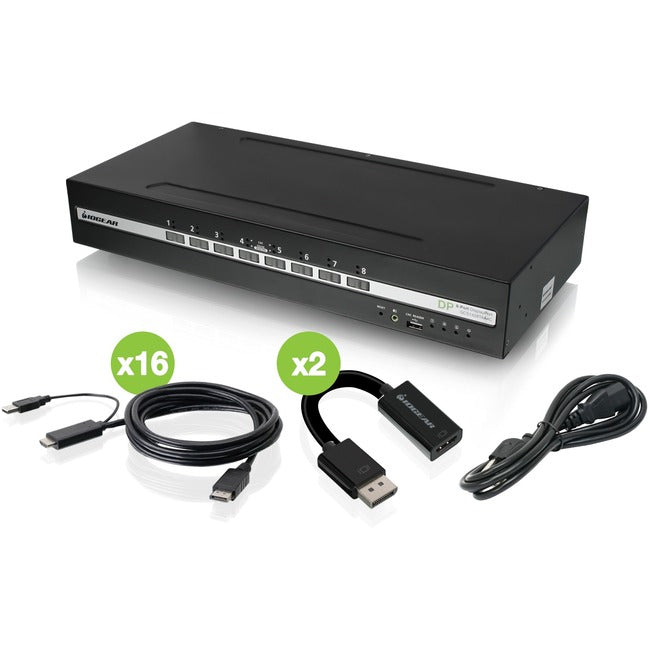 IOGEAR GCS1428TAA4C-UN 8-Port Dual View Secure KVM Switch - DisplayPort/HDMI CAC | TecISoft