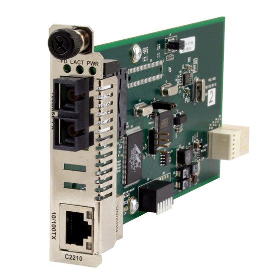 ION Fast Ethernet Media Converter - Transition Networks 10/100Base-TX to 100Base-FX Module | Tecisoft C2210-1013