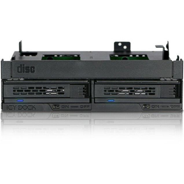 Icy Dock ExpressCage MB732SPO-B Drive Enclosure for 5.25 - Serial ATA/600 Host Interface Internal - Black"