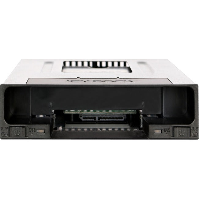 Icy Dock FlexiDOCK MB795SP-B Drive Enclosure for 5.25 - Serial ATA/600 Host Interface Internal - Black"
